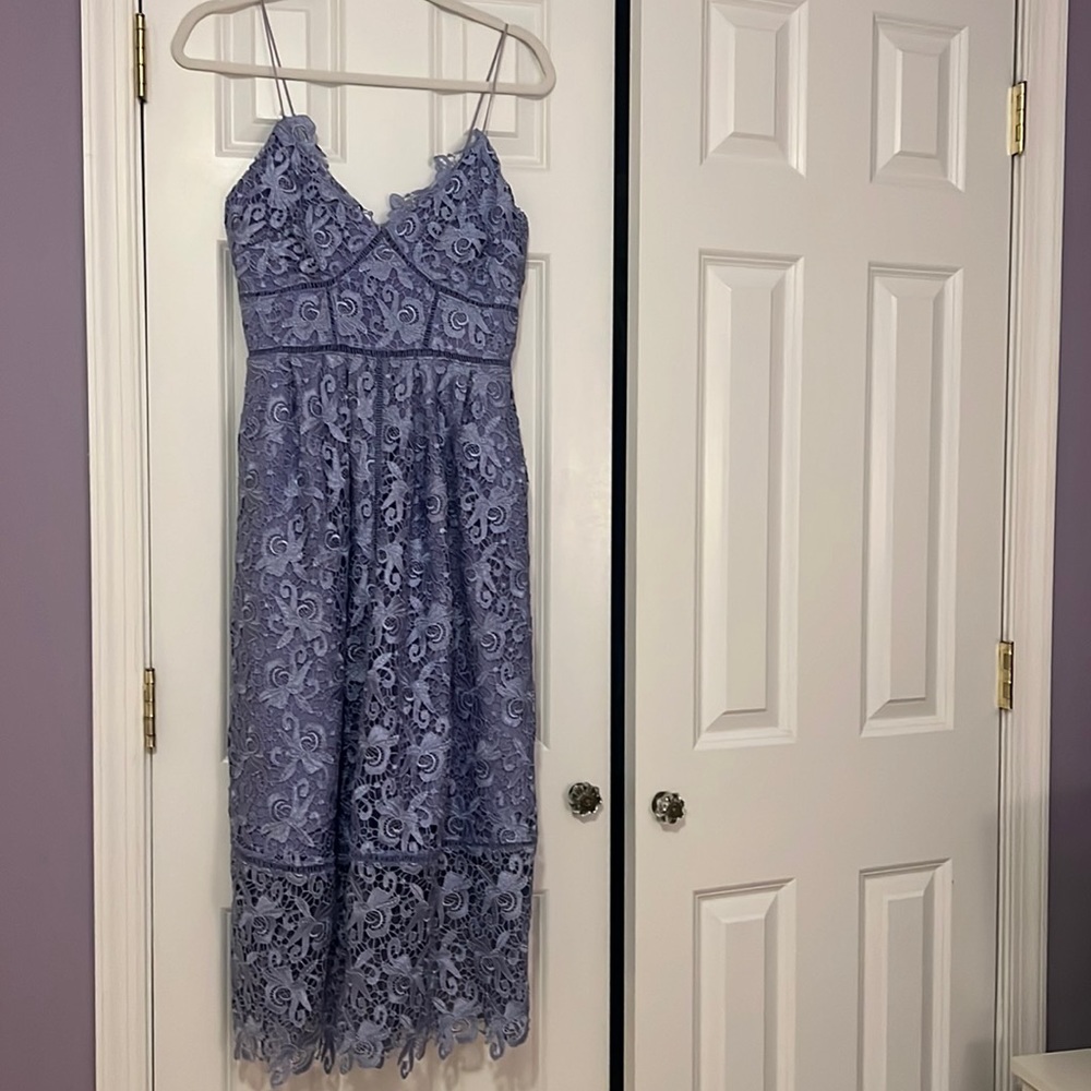 Lavender/periwinkle lace dress